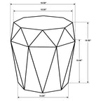 Jacinto Octagonal Solid Mango Wood Side Table Natural Brown