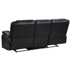 Camila 2-piece Upholstered Reclining Sofa Set Black
