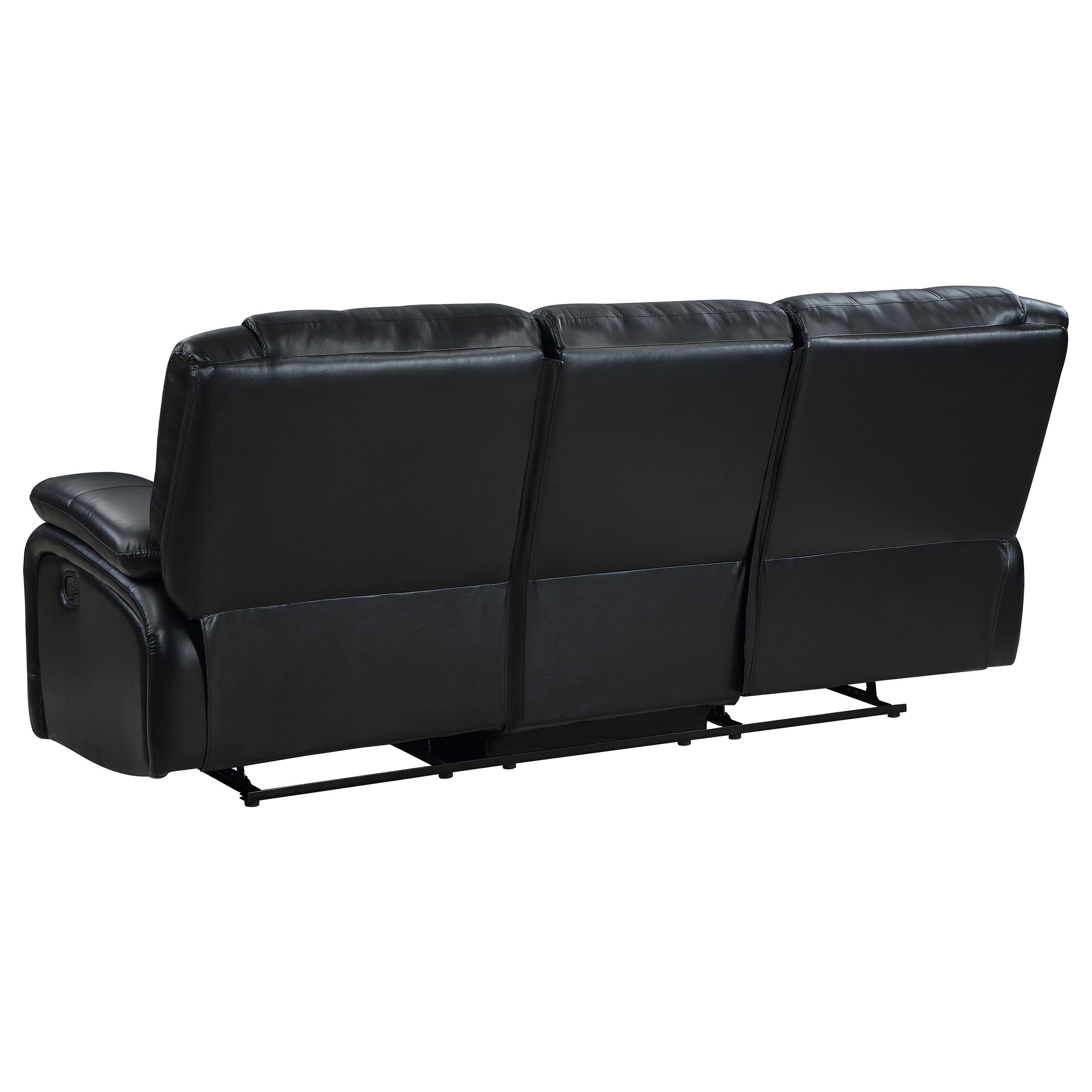 Camila 2-piece Upholstered Reclining Sofa Set Black