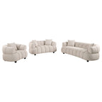Whitney Contemporary Channel Tufted Woven Fabric Upholstered Sofa