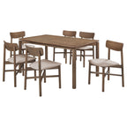 Parkridge 5-piece 59-inch Wood Dining Set Natural Walnut