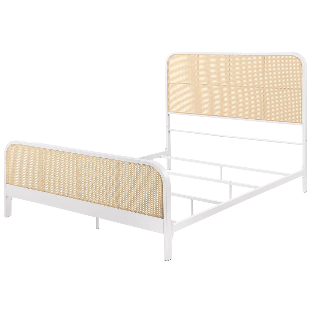 Lanewood Open Cane Webbing Metal Eastern King Bed Black