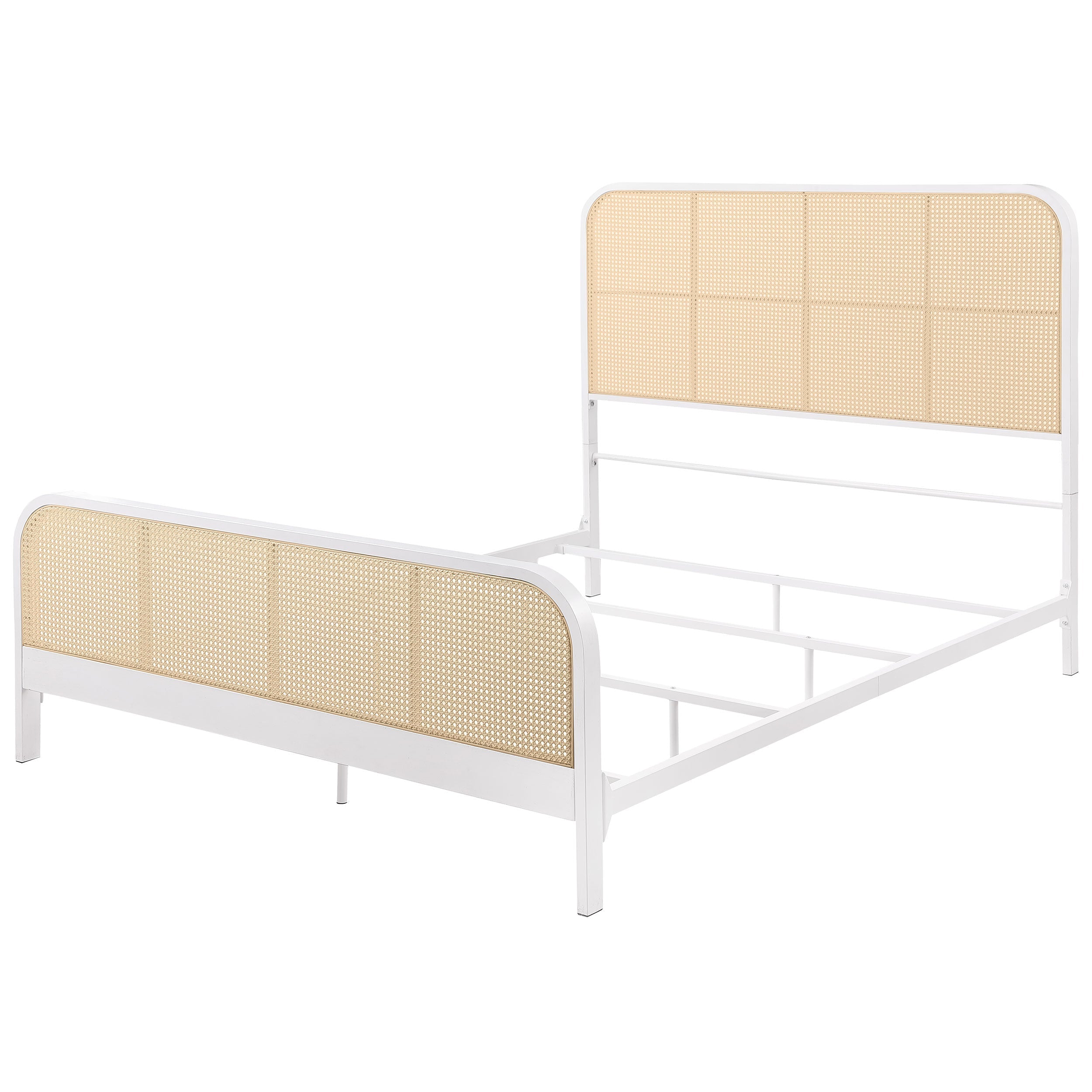 Lanewood Open Cane Webbing Metal Eastern King Bed Black