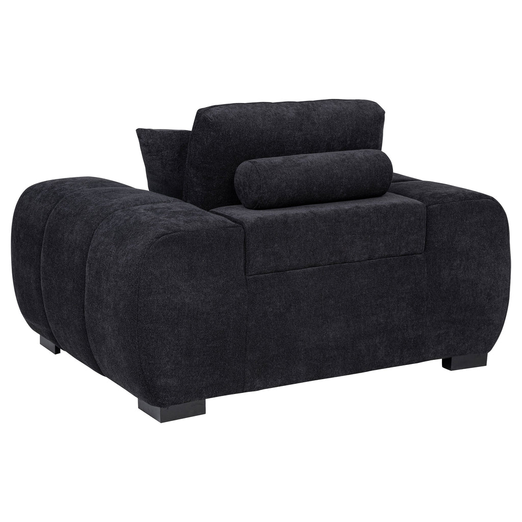 Octavia Upholstered Track Arm Accent Chair Amber