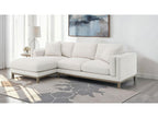 Geneva Boucle Upholstered Sectional Chaise Sofa Sand