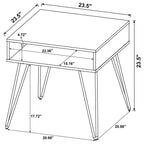 Fanning Engineered Wood Lift Top Coffee Table Golden Oak