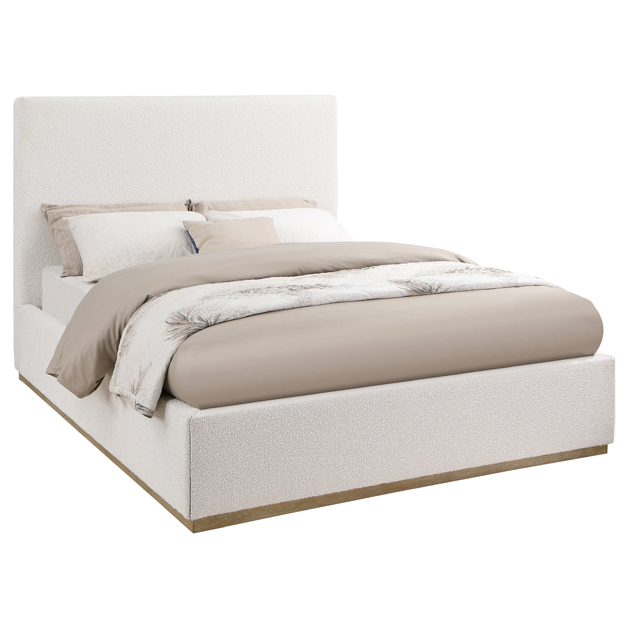 Wren Upholstered Eastern King Panel Bed Grey