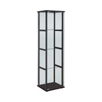 Cyclamen 4-shelf Clear Glass Curio Display Cabinet Black