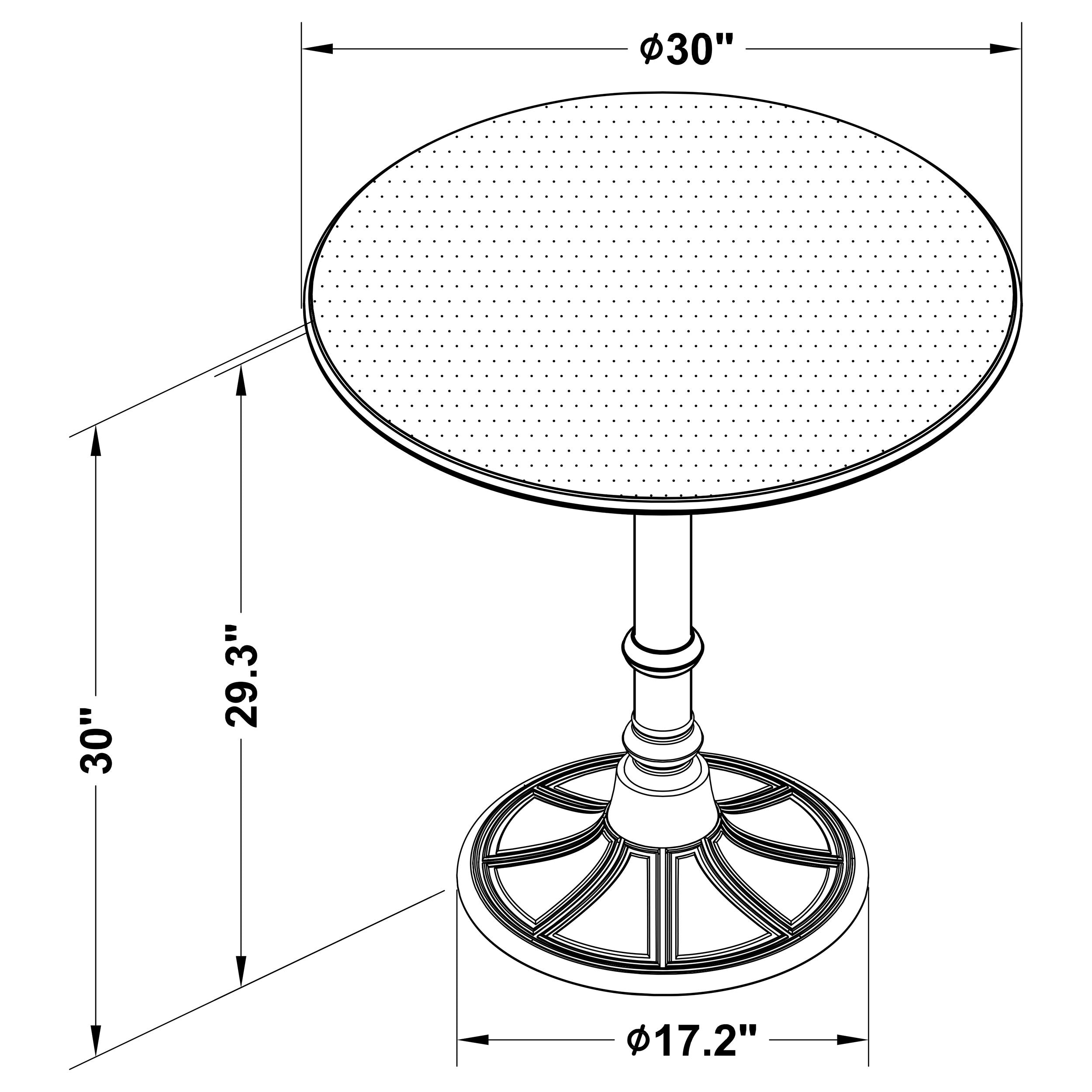 Oswego Bronze Round 30-inch Bistro Dining Table