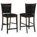 Jaden Upholstered Counter Chair Espresso (Set of 2) - 100959