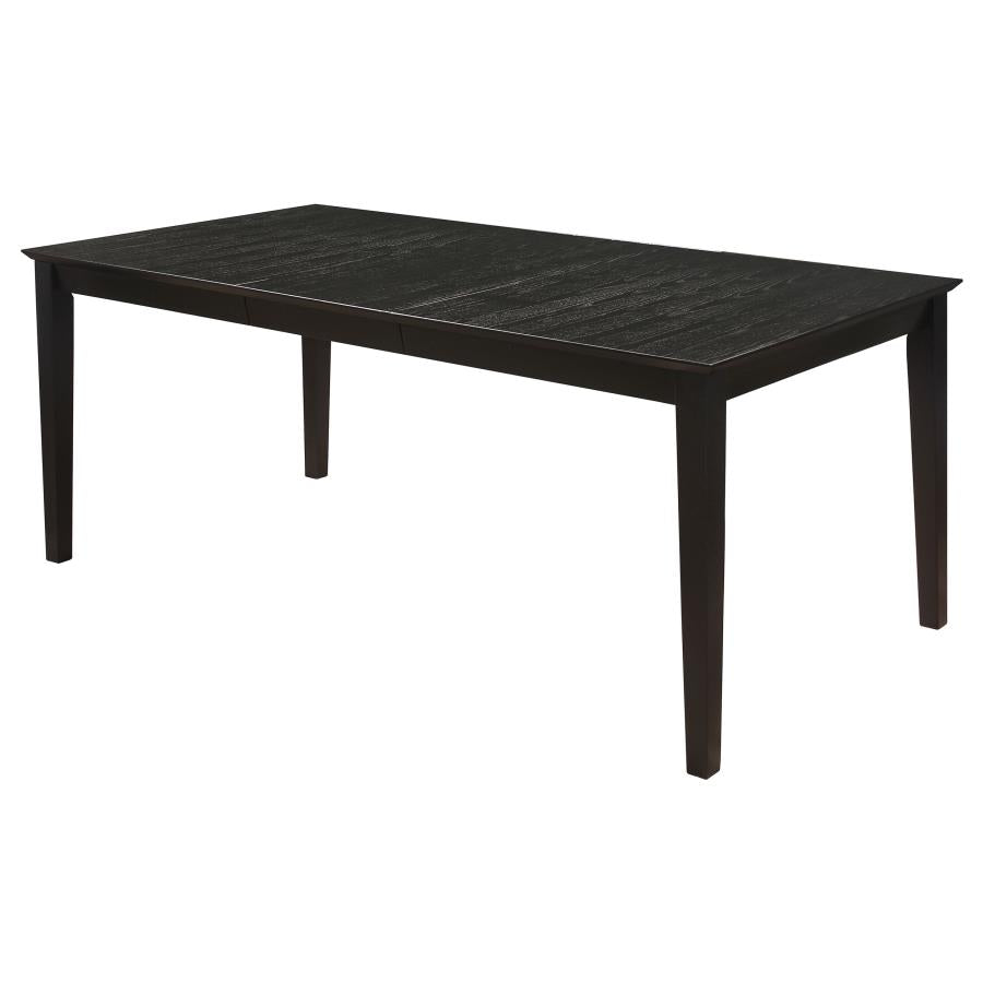 Louise Rectangular 78-inch Extension Leaf Dining Table Black - 101561