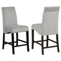 Stanton Velvet Upholstered Counter Chair Grey (Set of 2) - 102069GRY