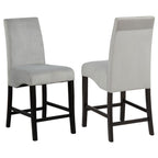 Stanton Velvet Upholstered Counter Chair Grey (Set of 2) - 102069GRY