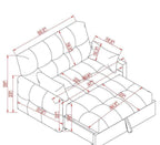 Cotswold Upholstered Convertible Sleeper Sofa Bed Dark Grey