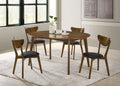 Jedda 5-piece Oval Dining Table Set Dark Walnut - 105361-S5