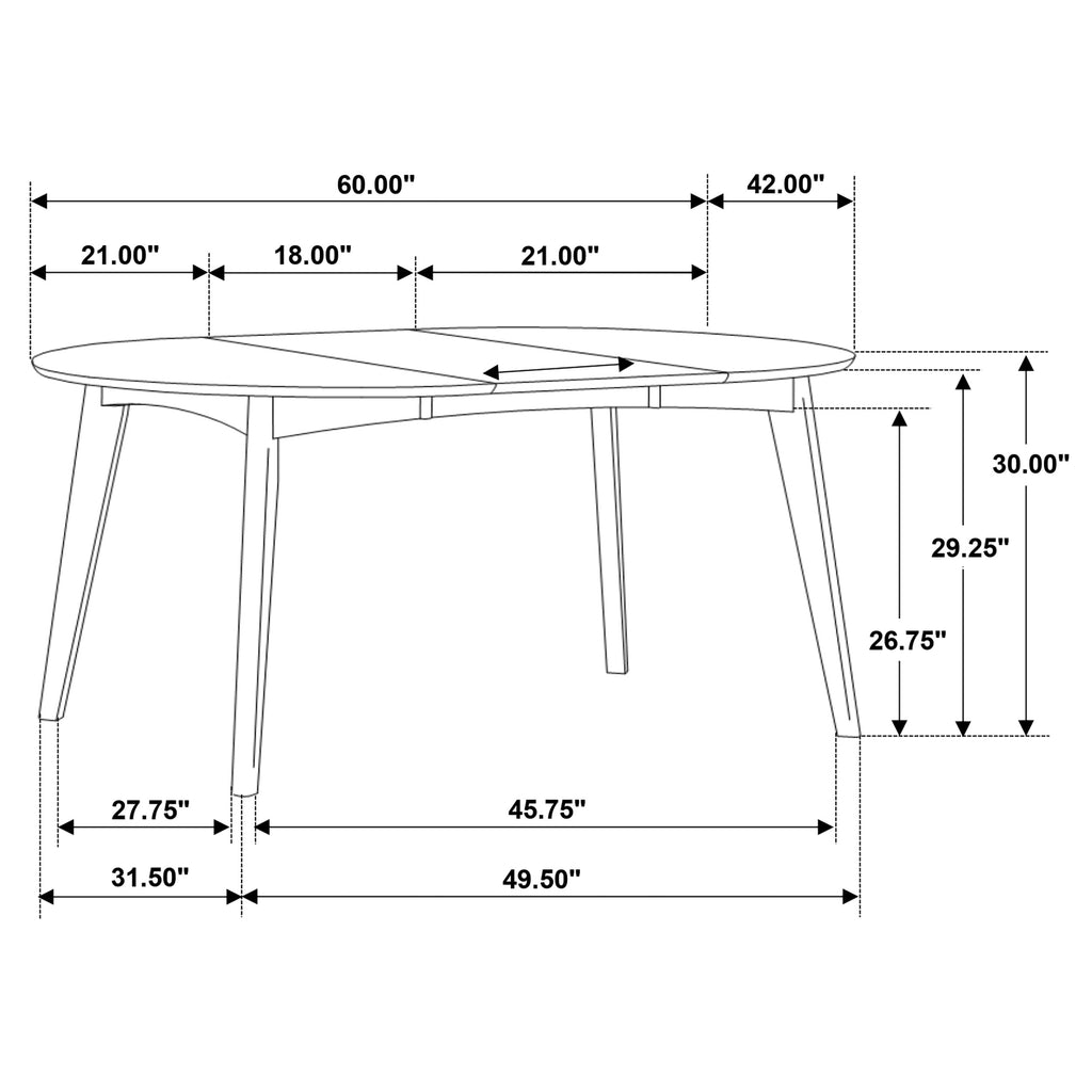 Malone Dark Walnut Round/Oval Dining Table