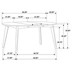 Malone Dark Walnut Round/Oval Dining Table