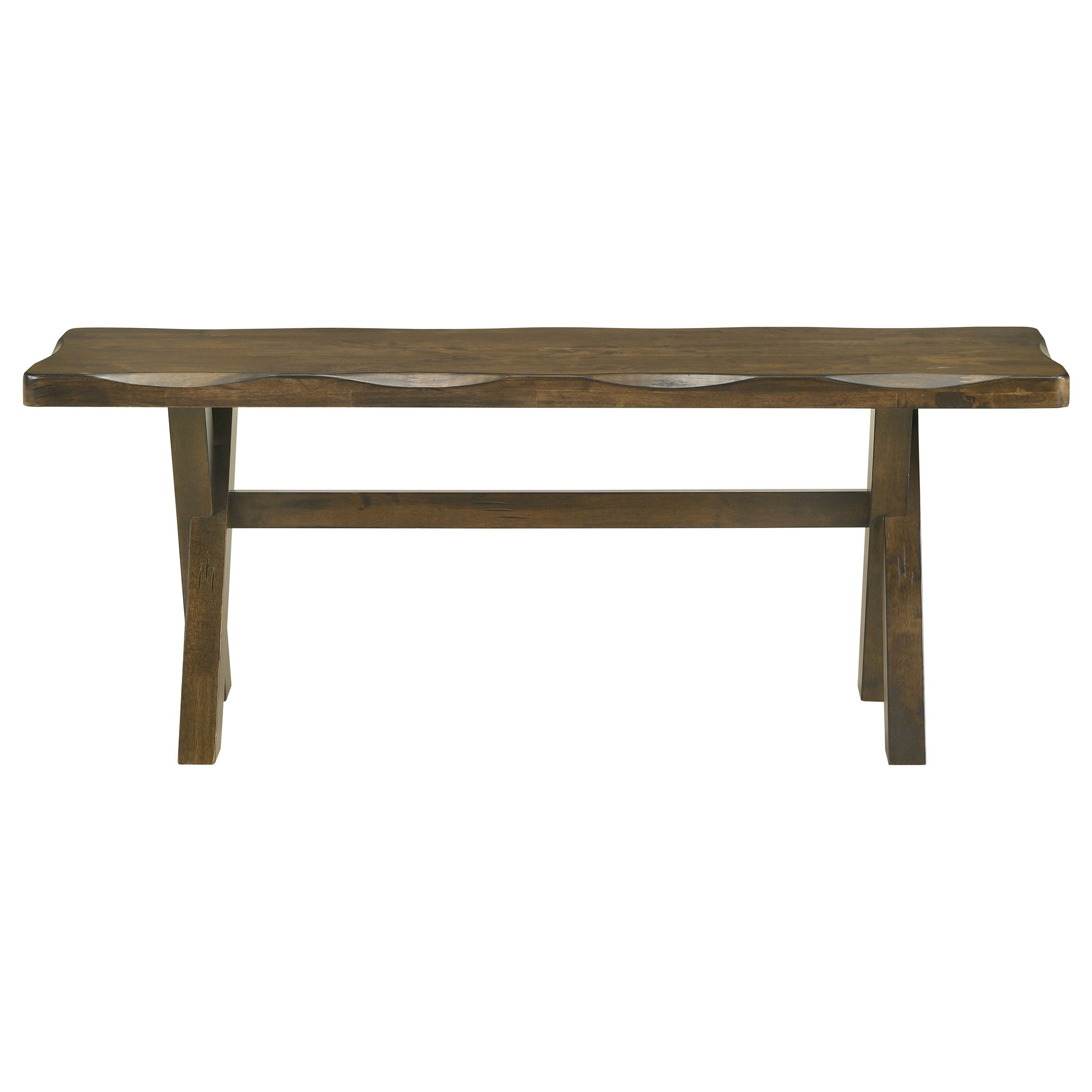 Alston Knotty Nutmeg XShaped Dining Bench