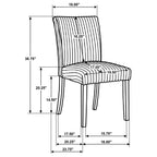 Dermott Upholstered Parson Dining Side Chair Cream (Set of 2)