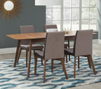 Redbridge 5-piece Rectangular Dining Set Natural Walnut - 106591-S5