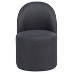 Aubrey Upholstered Barrel Dining Side Chair Charcoal (Set of 2)