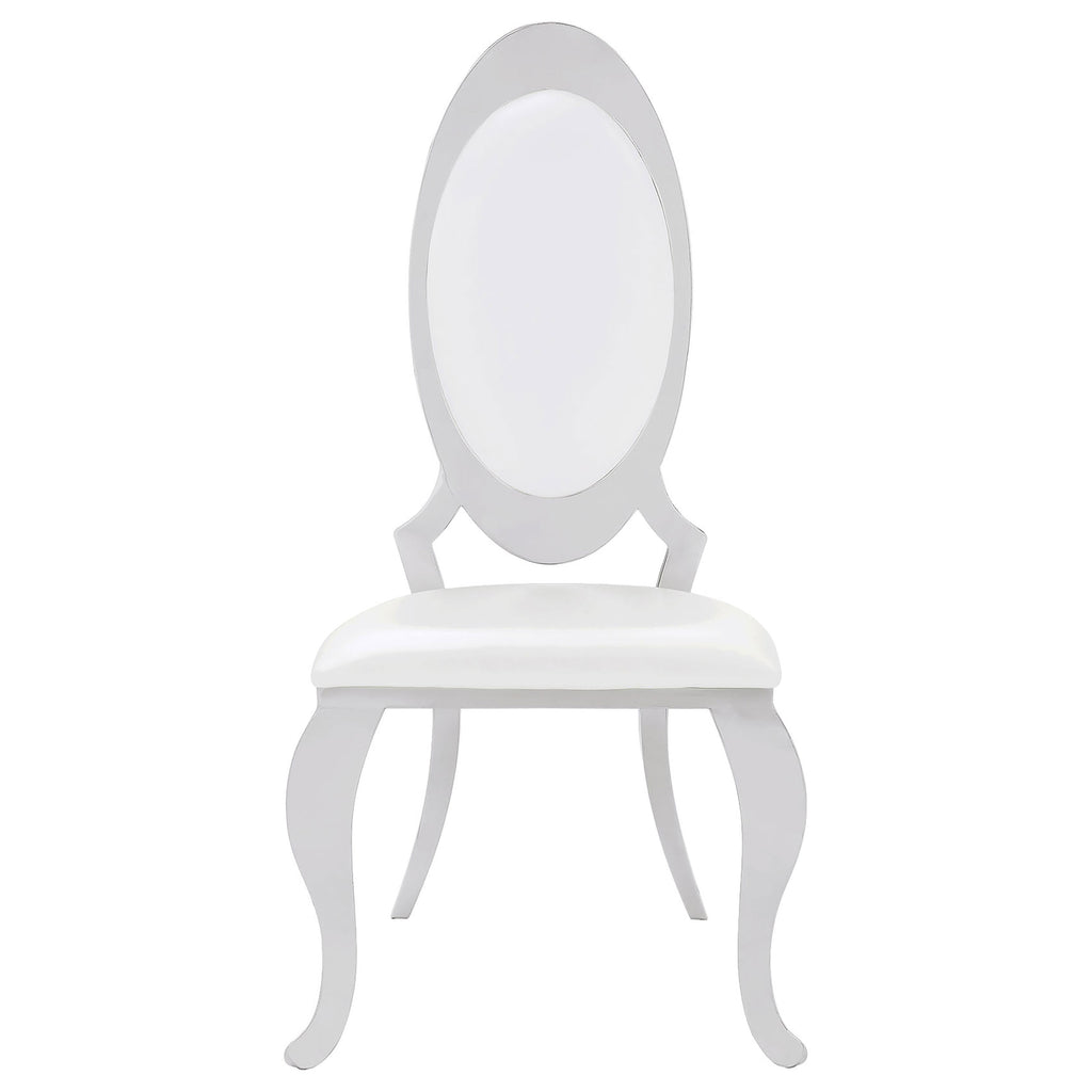 Antoine Cream & Chrome Side Chairs (Set of 2)
