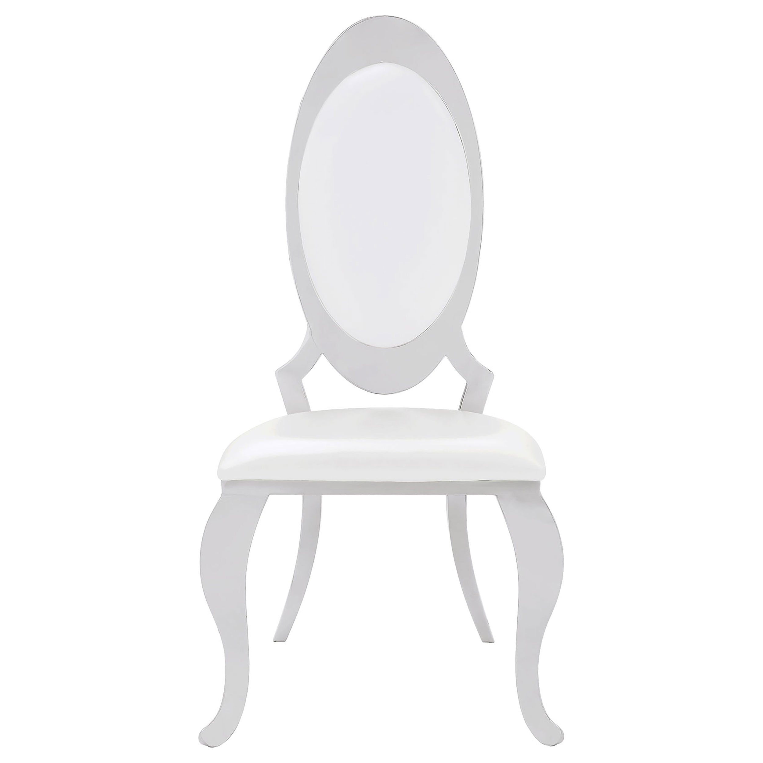 Antoine Cream & Chrome Side Chairs (Set of 2)