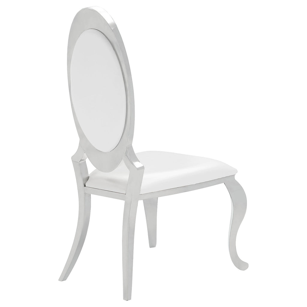 Antoine Cream & Chrome Side Chairs (Set of 2)