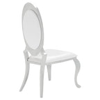 Antoine Cream & Chrome Side Chairs (Set of 2)