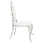 Antoine Cream & Chrome Side Chairs (Set of 2)