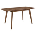 Alfredo 63-inch Extension Leaf Dining Table Natural Walnut - 108080