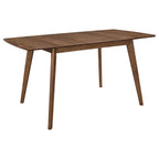 Alfredo 63-inch Extension Leaf Dining Table Natural Walnut - 108080