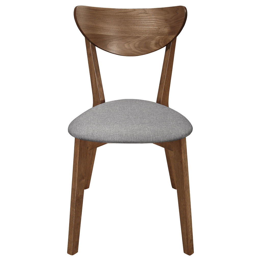 Alfredo Grey & Natural Walnut Dining Chairs (Set of 2)