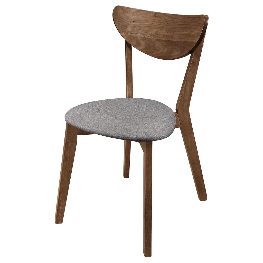 Alfredo Grey & Natural Walnut Dining Chairs (Set of 2)