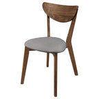 Alfredo Grey & Natural Walnut Dining Chairs (Set of 2)