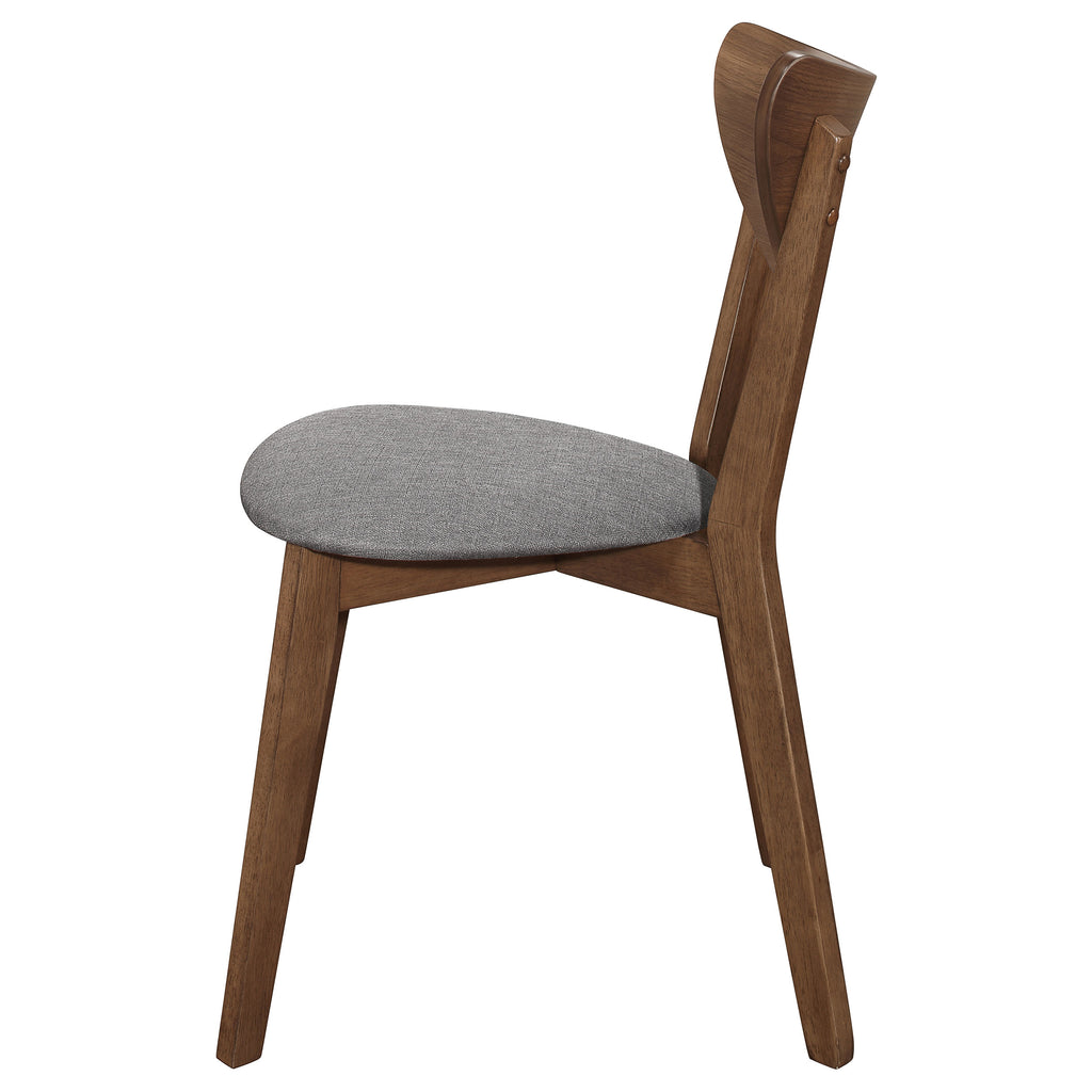 Alfredo Grey & Natural Walnut Dining Chairs (Set of 2)