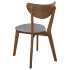 Alfredo Grey & Natural Walnut Dining Chairs (Set of 2)