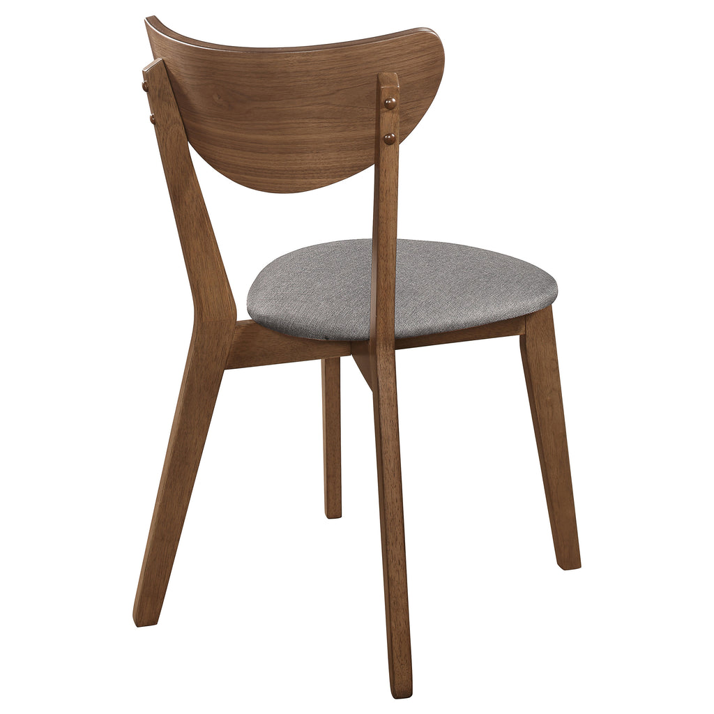 Alfredo Grey & Natural Walnut Dining Chairs (Set of 2)