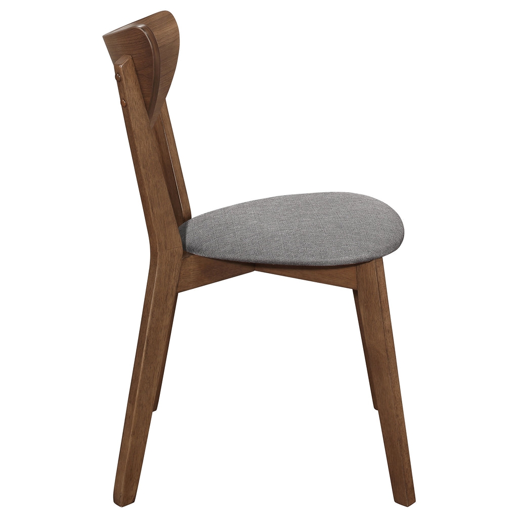 Alfredo Grey & Natural Walnut Dining Chairs (Set of 2)