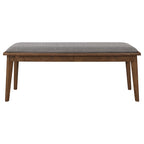 Alfredo Grey & Natural Walnut Dining Bench