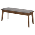 Alfredo Grey & Natural Walnut Dining Bench