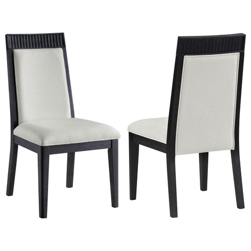 Brookmead Dining Side Chair Ivory and Black (Set of 2) - 108233