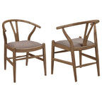 Dinah Wood Wishbone Dining Side Chair Walnut (Set of 2) - 108472