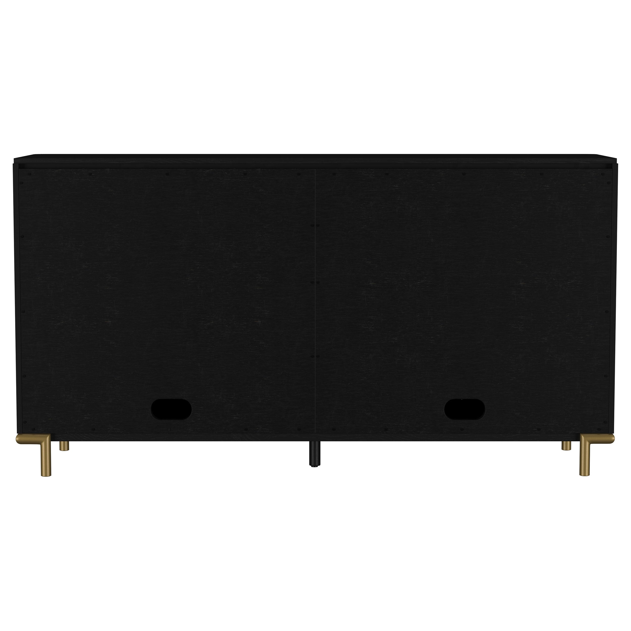 Arini Black 2-drawer Cane Door Dining Sideboard Server