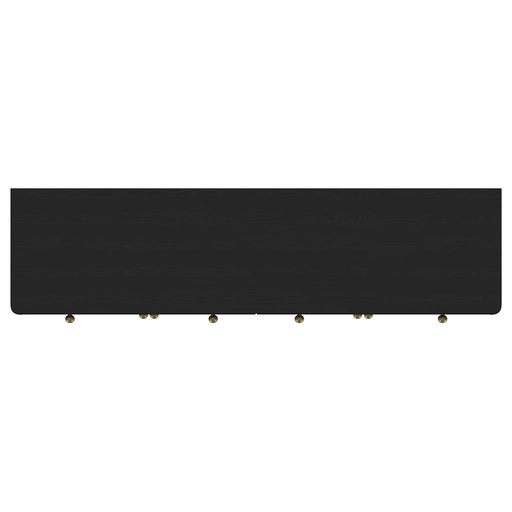 Arini Black 2-drawer Cane Door Dining Sideboard Server