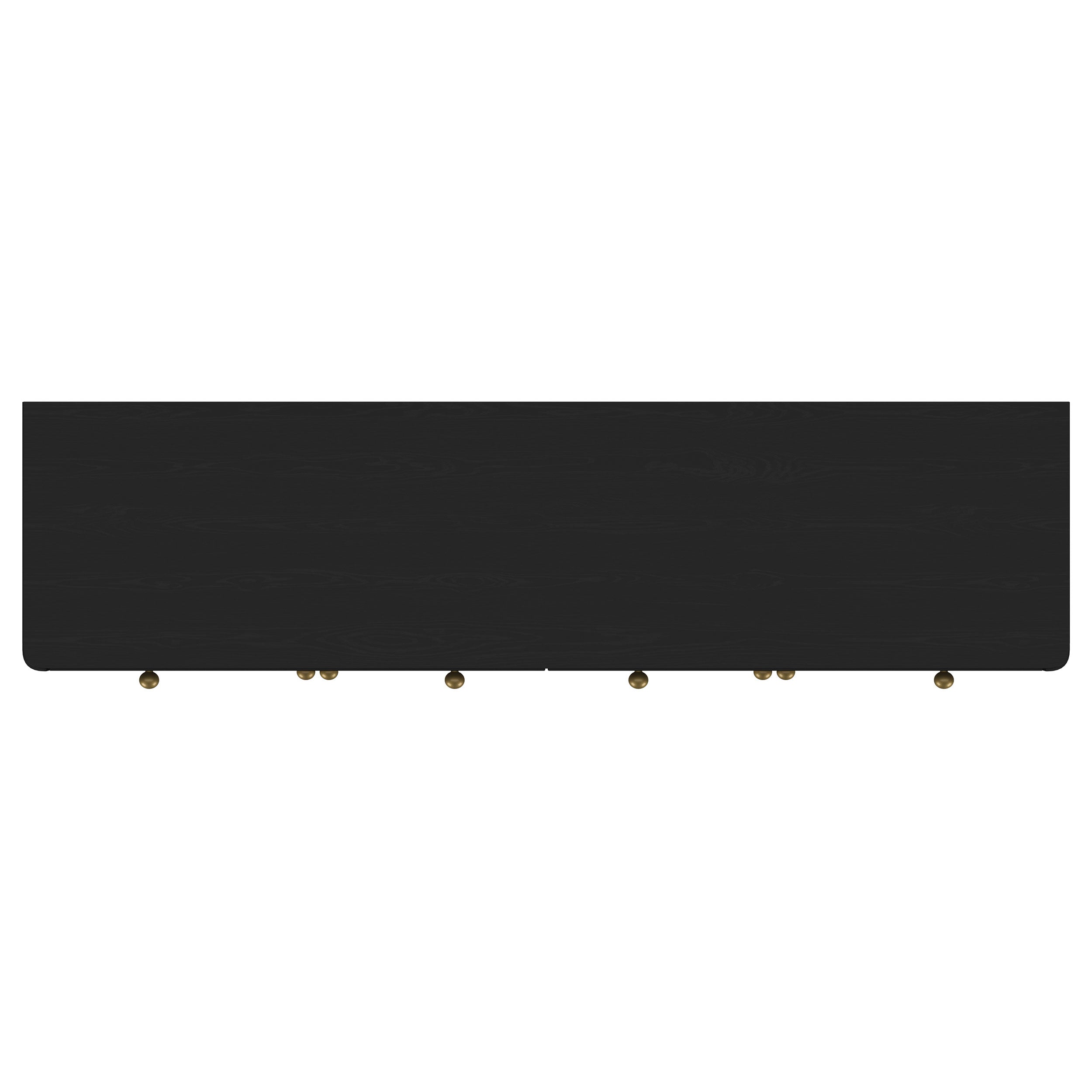 Arini Black 2-drawer Cane Door Dining Sideboard Server