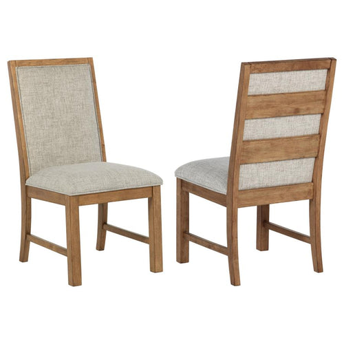Bruner Upholstered Side Chair Natural Brown (Set of 2) - 109102