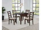 Barton 5-piece Round Wood Dining Table Set Dark Brown