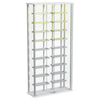 Montara Tempered Glass Wine Storage LED Curio Cabinet Chrome