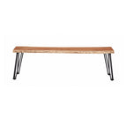 Sherman Wood Dining Bench Natural Acacia